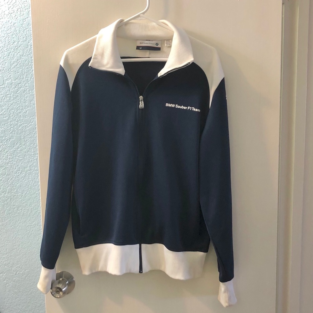 BMW Navy Blue ZIP up Track Jacket by Puma